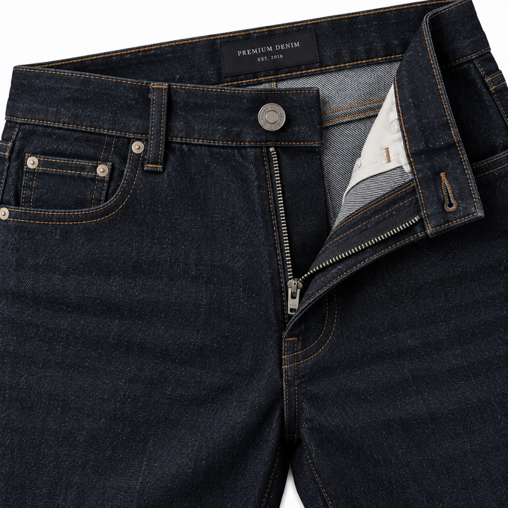 Premium Dark Indigo Straight-Fit Jeans | ERKEUBY