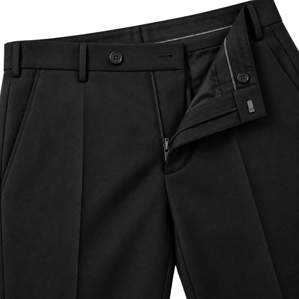Tailored Black Slim-Fit Trousers | ERKEUBY