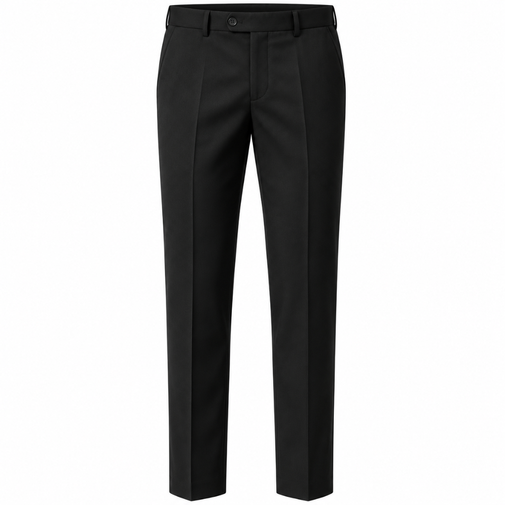 Tailored Black Slim-Fit Trousers | ERKEUBY