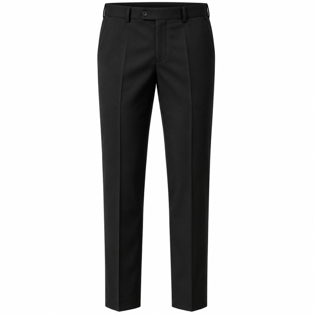 Tailored Black Slim-Fit Trousers | ERKEUBY