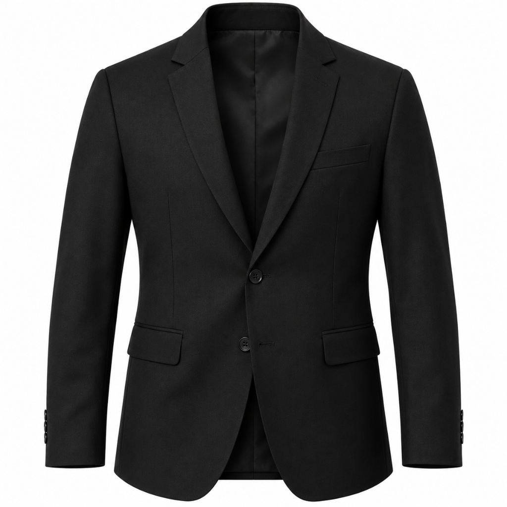 Tailored Black Single-Breasted Blazer | ERKEUBY