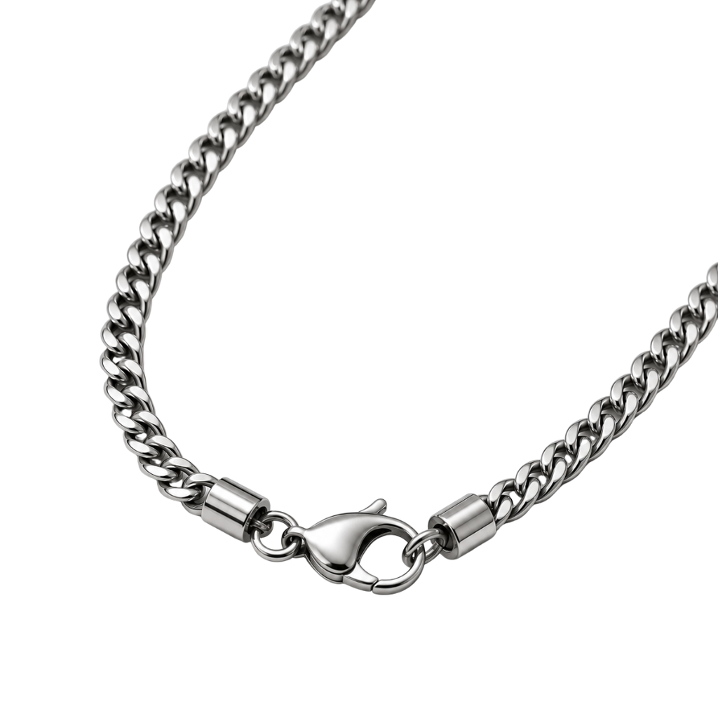 Slim Polished Stainless Steel Chain Necklace | ERKEUBY